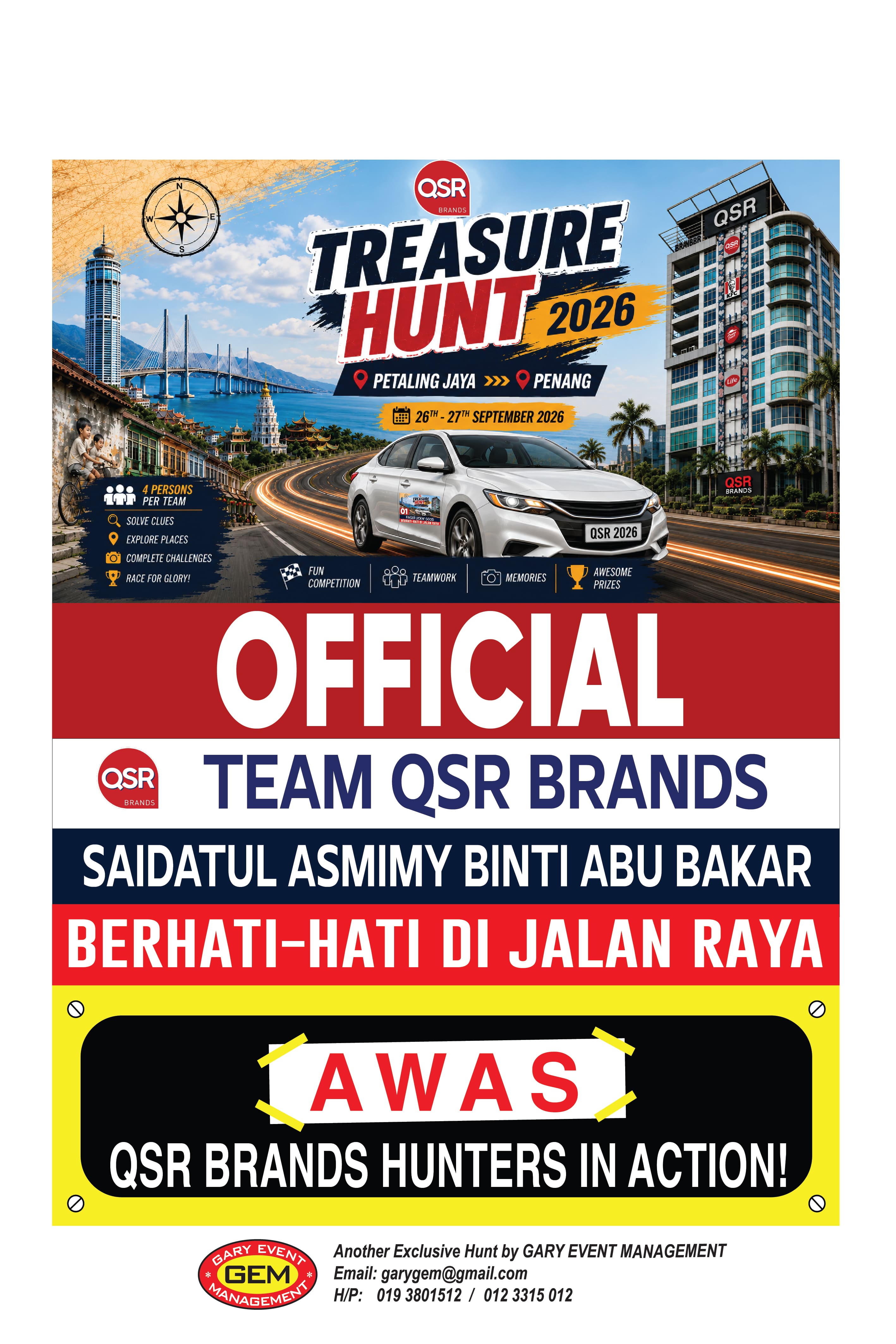 QSR Treasure Hunt 2026 Team QSR Brands
